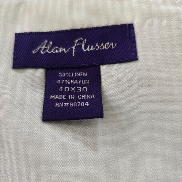 Alan Flusser Pants Heathered Blue Linen Blend Lightweight Size 40 x 30 - Picture 7 of 8